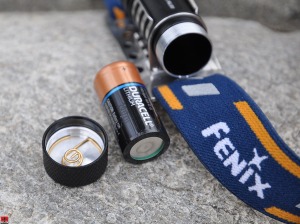 Fenix HL50 Headlamp - Battery Compartment Open